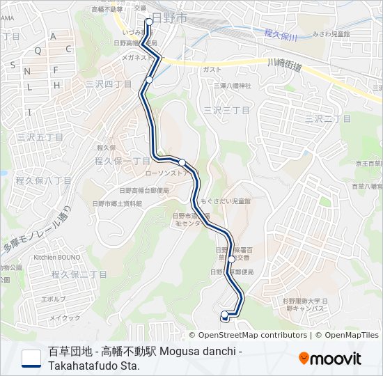 高21 bus Line Map