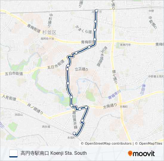 高45 bus Line Map