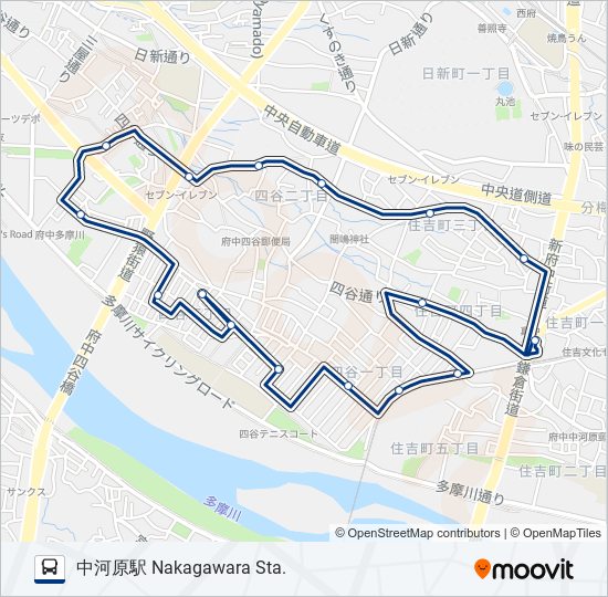 よつや苑 bus Line Map