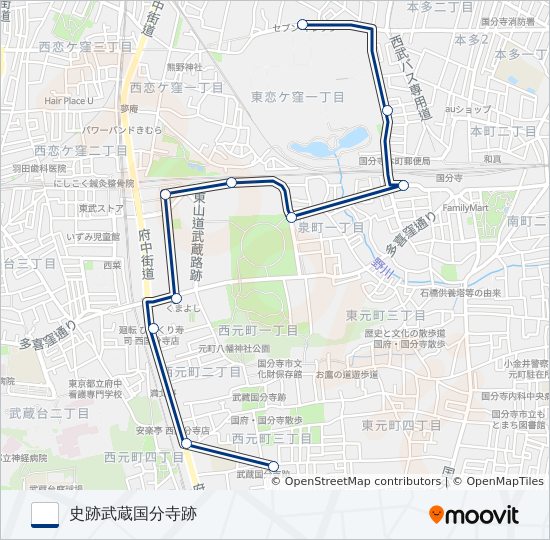 万葉-復 バスの路線図