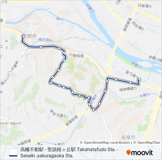 三沢台線 バスの路線図