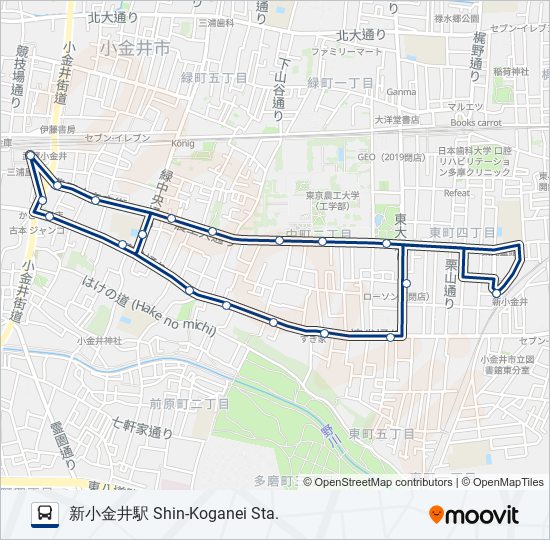 中町循環 bus Line Map