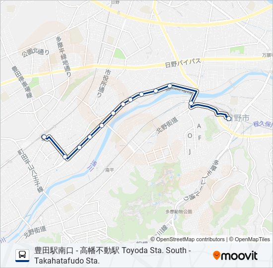 川辺堀内 バスの路線図