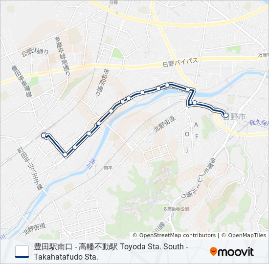 川辺堀内 バスの路線図