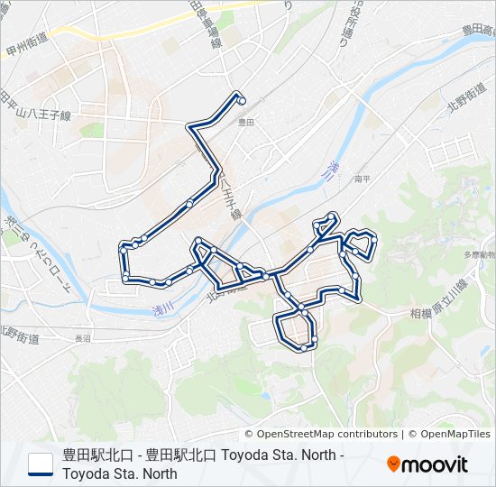 平山循環 バスの路線図