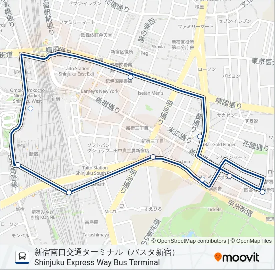 御苑-五  Line Map