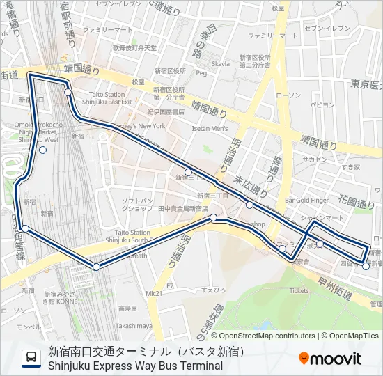 御苑-通 の路線図