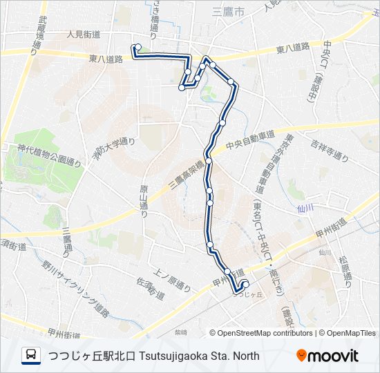 新川中原 bus Line Map