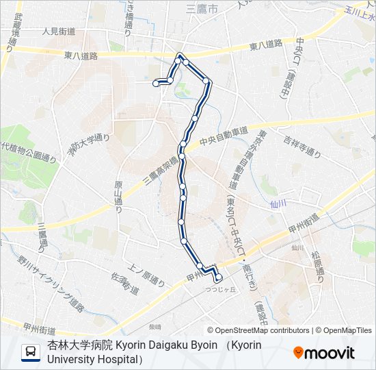 新川中原  Line Map