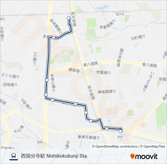 西国44 bus Line Map