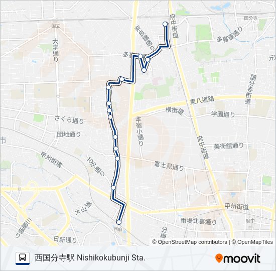 西府01 bus Line Map