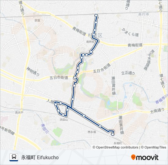 けやき-庫 bus Line Map