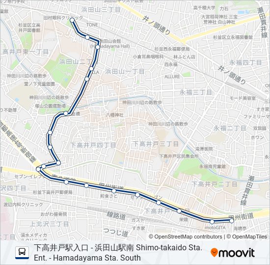 さくら-復 bus Line Map