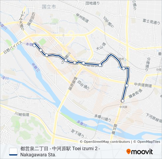 中03-N バスの路線図