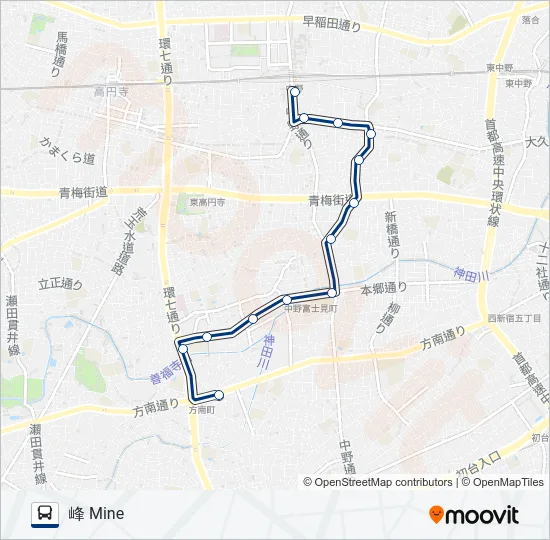 中71-峰 の路線図