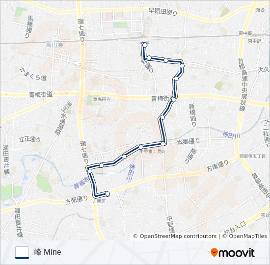 中71-峰 bus Line Map