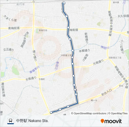 中81-代 の路線図