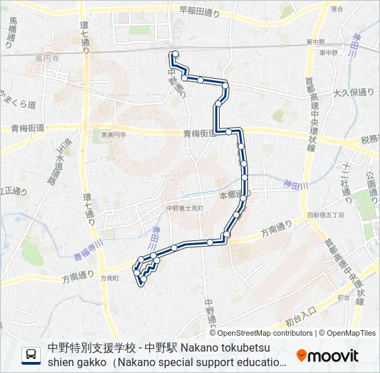 中83-援 の路線図