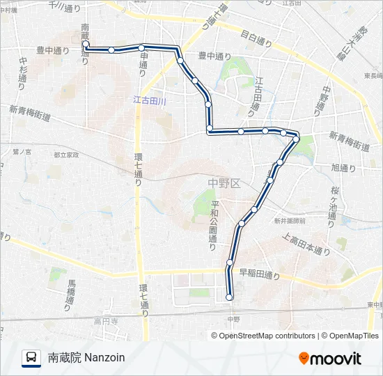 中92-蔵 の路線図