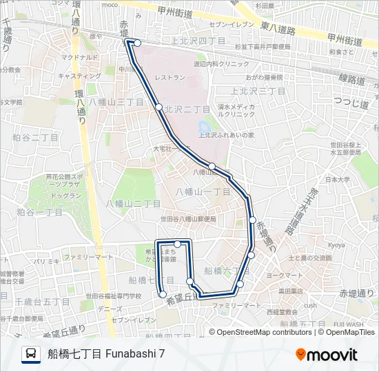八01-七 の路線図