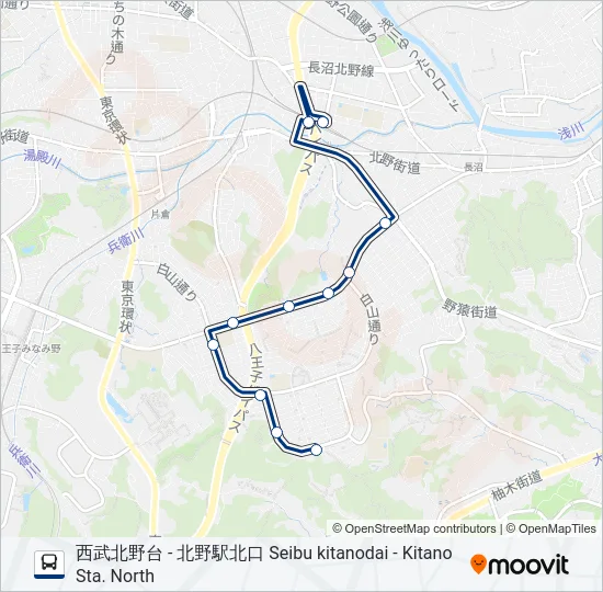 北10-復 の路線図