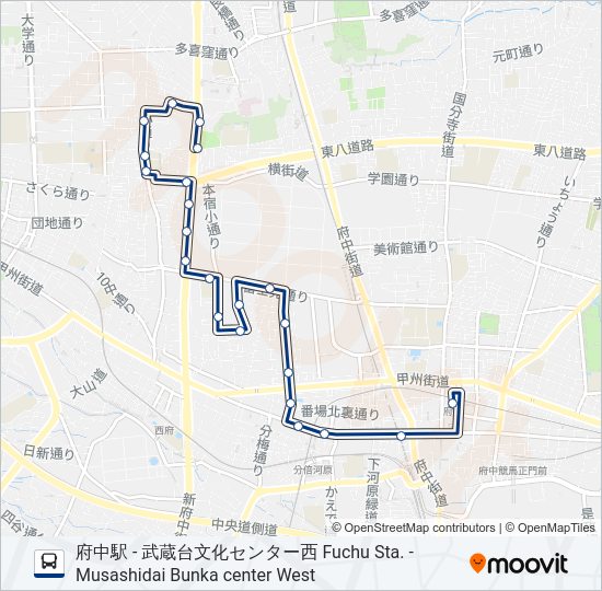 北山町-文  Line Map