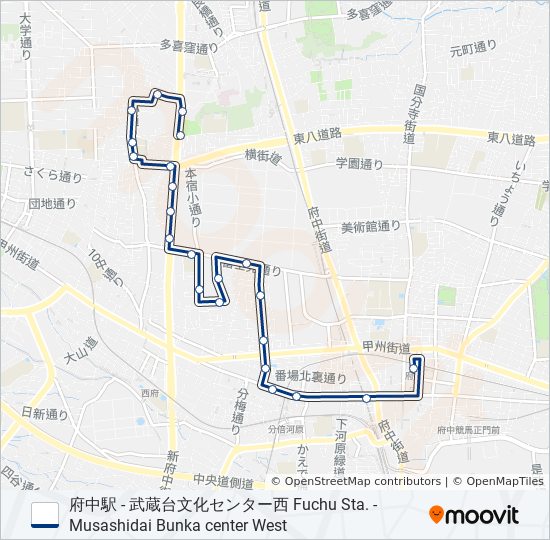 北山町-文 bus Line Map
