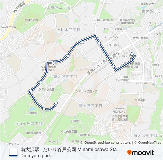 南60-谷 bus Line Map