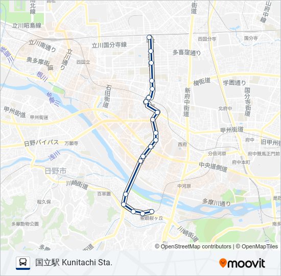 国18-央 bus Line Map