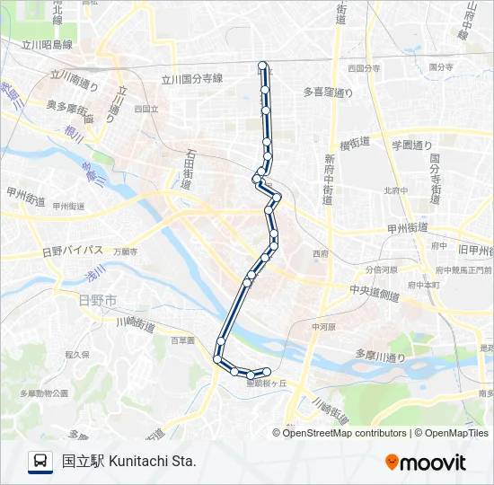 国18-央 の路線図