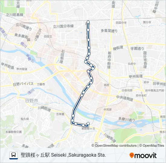 国18-央 の路線図