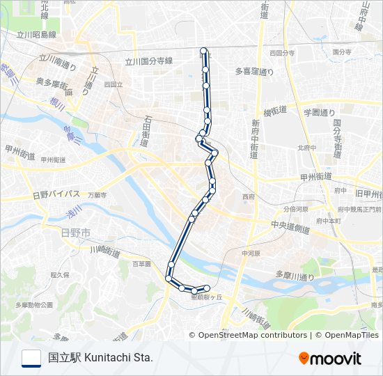 国18-央 bus Line Map
