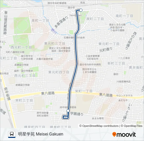 寺91-急 の路線図
