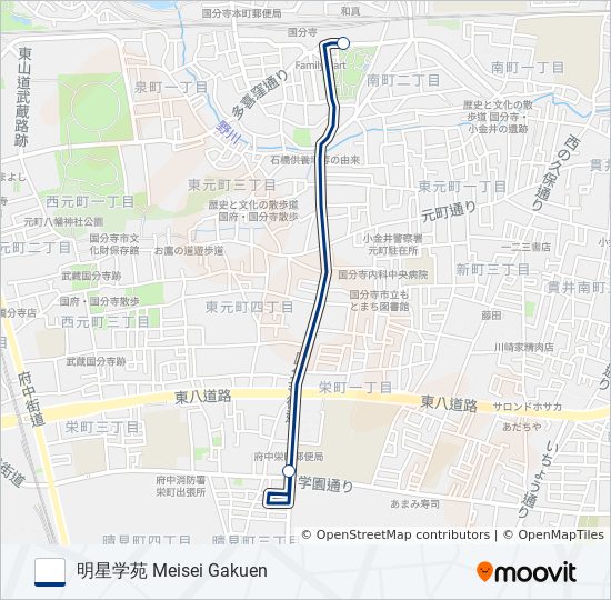 寺91-急 バスの路線図