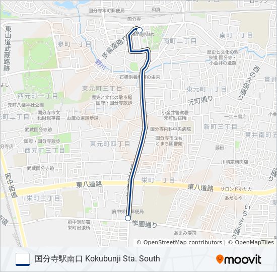 寺91-急 バスの路線図