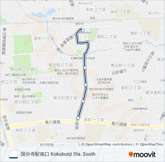 寺91-栄 バスの路線図