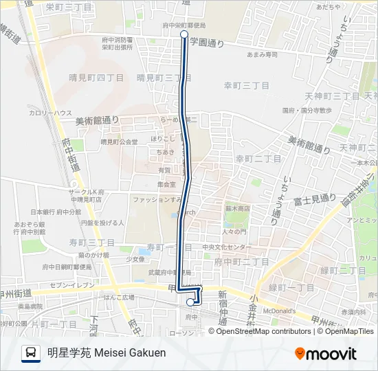 寺91-直 の路線図