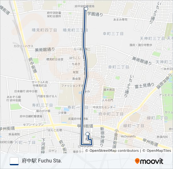 寺91-直 バスの路線図