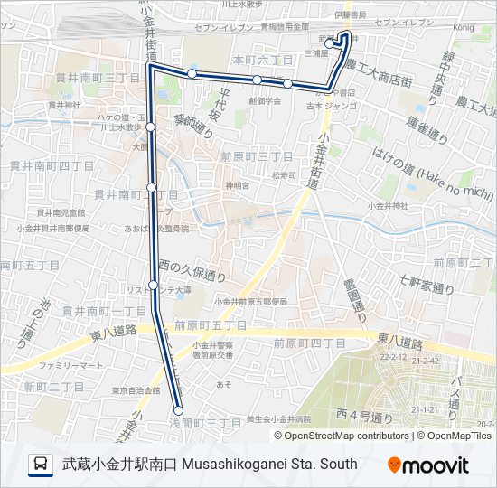 府75-浅 bus Line Map