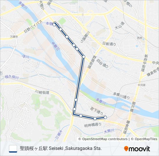 桜19-復 バスの路線図