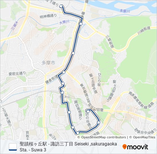 桜22-三 バスの路線図
