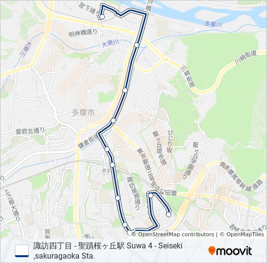 桜22-四 バスの路線図