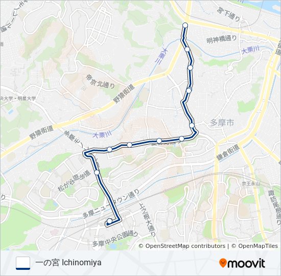 桜72-宮 バスの路線図
