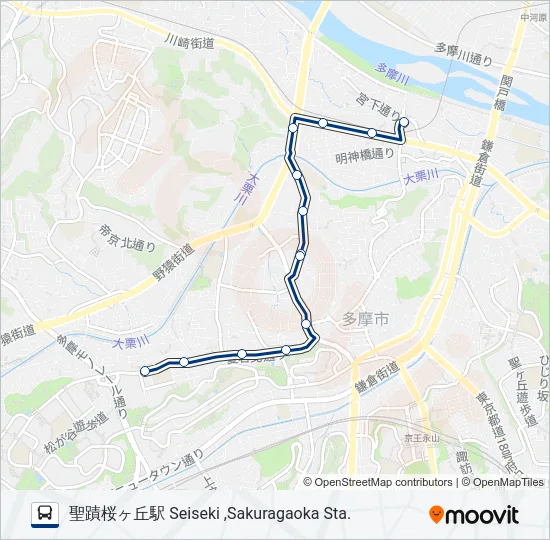 桜72-鹿 の路線図