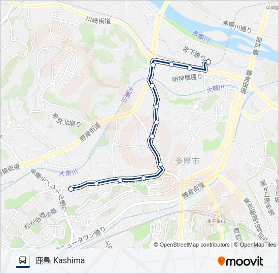 桜72-鹿 の路線図