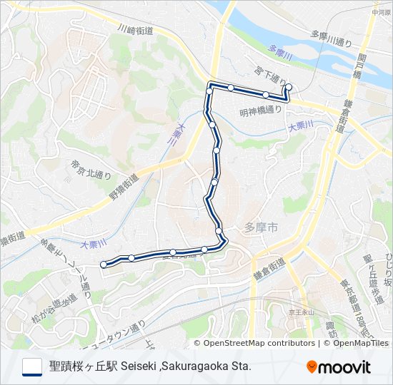 桜72-鹿 バスの路線図