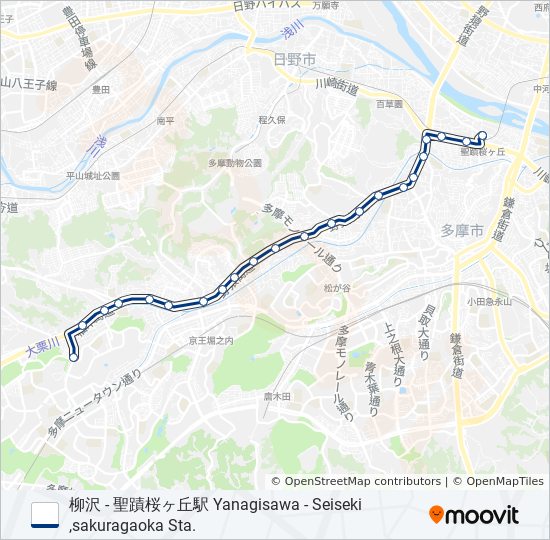 桜80-柳 バスの路線図