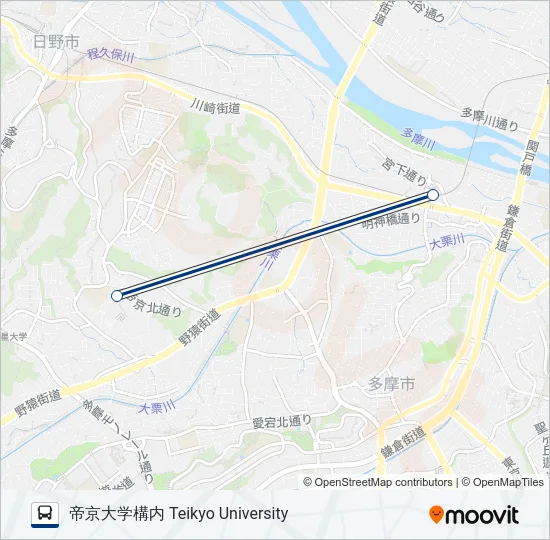 桜87-直  Line Map