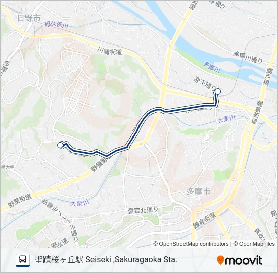 桜87-直  Line Map