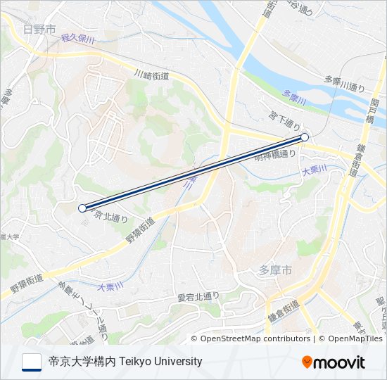 桜87-直 バスの路線図